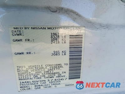 Zdjęcie 13 z 13 samochodu: 2023 NISSAN ALTIMA SV VIN:1N4BL4DV3PN374067 - miniatura