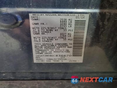 Zdjęcie 13 z 13 samochodu: 2014 NISSAN ROGUE S VIN:5N1AT2MT8EC836670 - miniatura