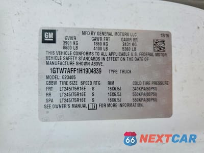 Zdjęcie 14 z 15 samochodu: 2017 GMC SAVANA CARGO 2500 13 VIN:1GTW7AFF1H1904839 - miniatura