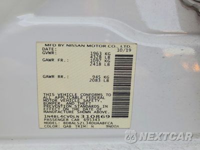 Zdjęcie 12 z 12 samochodu: 2020 NISS ALTIMA VIN:1N4BL4CV0LN310869 - miniatura