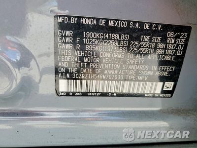 Zdjęcie 13 z 14 samochodu: 2024 HONDA HR-V SPORT VIN:3CZRZ1H54RM707030 - miniatura