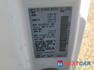 Zdjęcie 14 z 14 samochodu: 2016 NISSAN NV200 DELIVERY VAN VIN:3N6CM0KN4GK697604 - miniatura