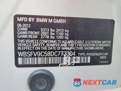 Zdjęcie 13 z 13 samochodu: 2013 BMW Motorrad M5 VIN:WBSFV9C58DC773304 - miniatura