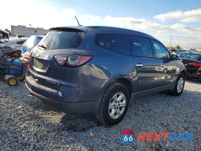 Trzecie zdjęcie samochodu z tyłu: 2013 CHEVROLET TRAVERSE LS VIN:1GNKRFED5DJ162677 - miniatura