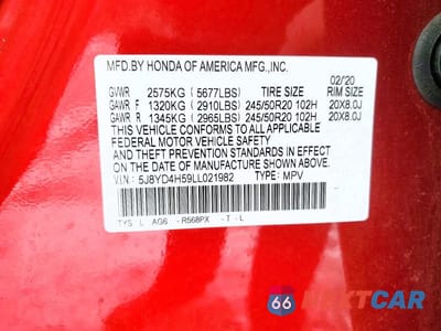 Zdjęcie 13 z 13 samochodu: 2020 ACURA MDX TECHNOLOGY VIN:5J8YD4H59LL021982 - miniatura
