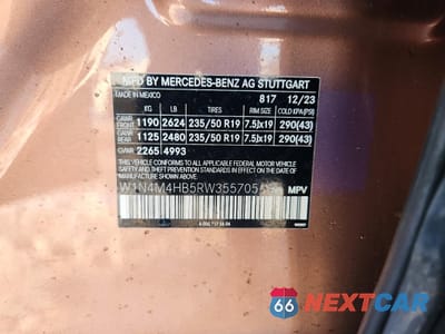 Zdjęcie 13 z 14 samochodu: 2024 MERCEDES-BENZ GLB 250 4MATIC VIN:W1N4M4HB5RW355705 - miniatura