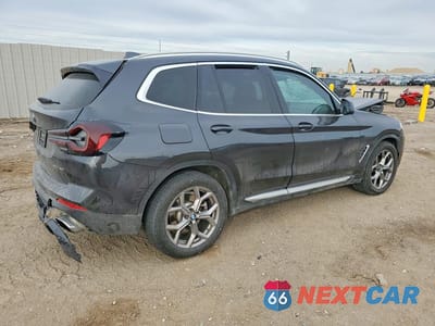 Trzecie zdjęcie samochodu z tyłu: 2022 BMW X3 XDRIVE30I VIN:5UX53DP06N9M87328 - miniatura
