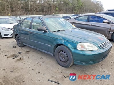 Czwarte zdjęcie samochodu z boku: 1999 HONDA CIVIC LX VIN:1HGEJ6579XL020222 - miniatura