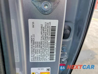 Zdjęcie 12 z 12 samochodu: 2025 HONDA ACCORD SE VIN:1HGCY1F47SA073578 - miniatura