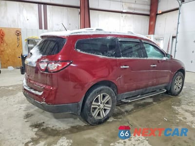 Trzecie zdjęcie samochodu z tyłu: 2015 CHEVROLET TRAVERSE LT VIN:1GNKRGKD3FJ233016 - miniatura