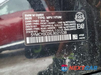 Zdjęcie 13 z 13 samochodu: 2020 BMW X6 M VIN:5YMCY0C0XL9D21538 - miniatura