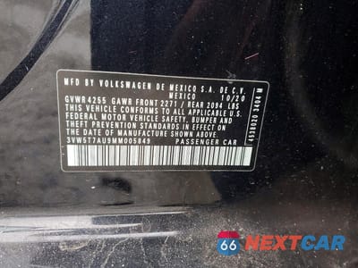 Zdjęcie 12 z 12 samochodu: 2021 VOLKSWAGEN GTI S VIN:3VW5T7AU9MM005849 - miniatura