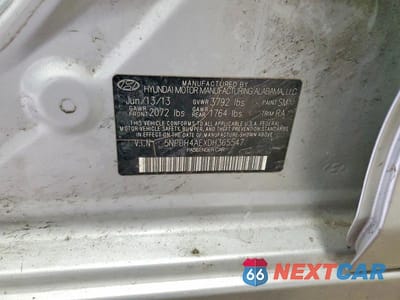 Zdjęcie 12 z 12 samochodu: 2013 HYUNDAI ELANTRA GLS VIN:5NPDH4AEXDH365547 - miniatura