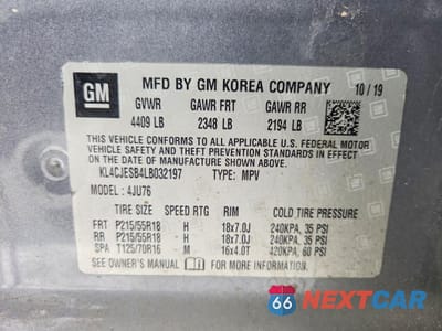 Zdjęcie 13 z 13 samochodu: 2020 BUICK ENCORE PREFERRED VIN:KL4CJESB4LB032197 - miniatura