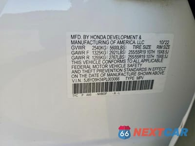 Zdjęcie 13 z 13 samochodu: 2023 ACURA MDX VIN:5J8YD9H34PL003066 - miniatura