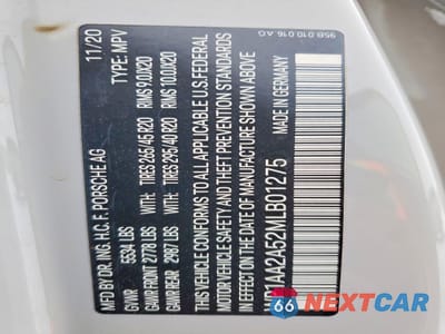 Zdjęcie 13 z 14 samochodu: 2021 PORSCHE MACAN VIN:WP1AA2A52MLB01275 - miniatura