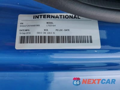 Zdjęcie 10 z 10 samochodu: 2019 INTERNATIONAL LT625 SEMI TRUCK VIN:3HSDZTZR7KN491968 - miniatura