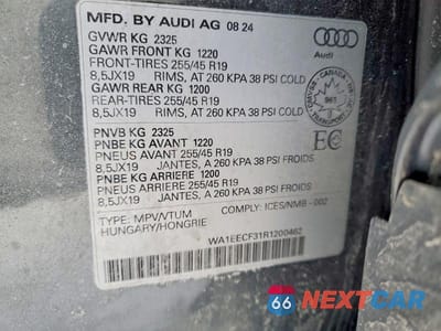 Zdjęcie 13 z 13 samochodu: 2024 AUDI Q3 PREMIUM PLUS S LINE 45 VIN:WA1EECF31R1200462 - miniatura