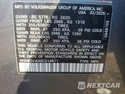 Zdjęcie 13 z 13 samochodu: 2025 VOLKSWAGEN ATLAS CROSS SPORT SE VIN:1V2HE2CA3SC214811 - miniatura