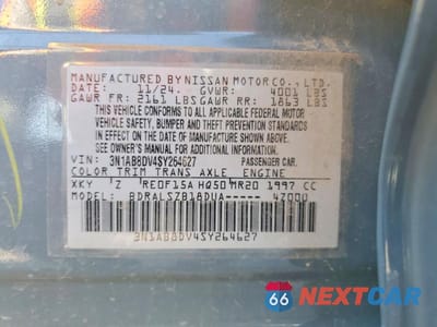 Zdjęcie 12 z 12 samochodu: 2025 NISSAN SENTRA SR VIN:3N1AB8DV4SY264627 - miniatura