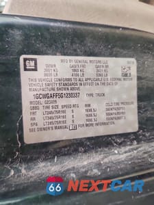 Zdjęcie 13 z 13 samochodu: 2016 CHEVROLET EXPRESS G2500 VIN:1GCWGAFF5G1230337 - miniatura