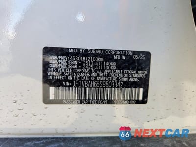 Zdjęcie 12 z 12 samochodu: 2025 SUBARU WRX PREMIUM VIN:JF1VBAH65S9803342 - miniatura