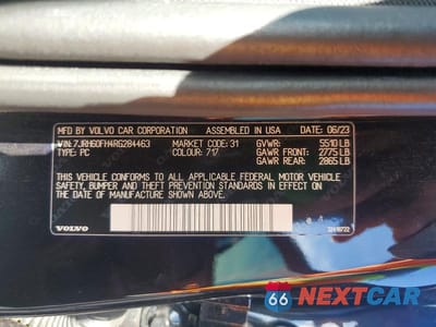 Zdjęcie 12 z 12 samochodu: 2024 VOLVO S60 PLUS VIN:7JRH60FH4RG284463 - miniatura