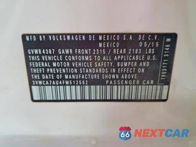 Zdjęcie 13 z 13 samochodu: 2015 VOLKSWAGEN GOLF SPORTWAGEN TDI S VIN:3VWCA7AU4FM512562 - miniatura