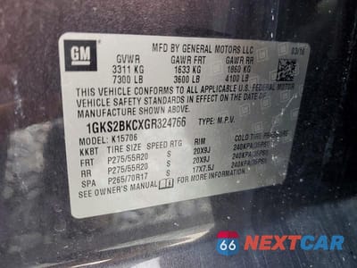 Zdjęcie 14 z 14 samochodu: 2016 GMC YUKON SLT VIN:1GKS2BKCXGR324766 - miniatura