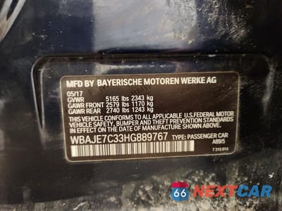 Zdjęcie 12 z 12 samochodu: 2017 BMW 540 XI VIN:WBAJE7C33HG889767 - miniatura