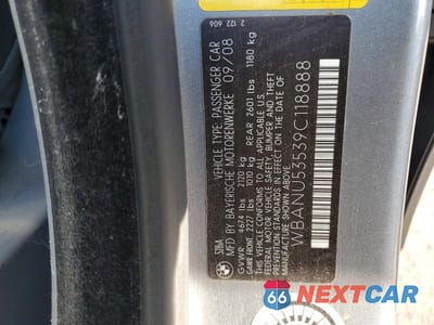 Zdjęcie 12 z 12 samochodu: 2009 BMW 528 I VIN:WBANU53539C118888 - miniatura