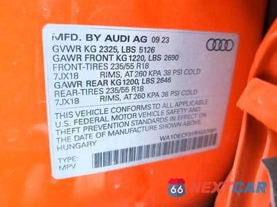 Zdjęcie 13 z 13 samochodu: 2024 AUDI Q3 PREMIUM S LINE 45 VIN:WA1DECF31R1037081 - miniatura