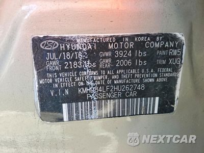 Zdjęcie 12 z 12 samochodu: 2017 HYUNDAI ELANTRA SE VIN:KMHD84LF2HU262748 - miniatura