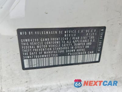 Zdjęcie 13 z 13 samochodu: 2021 VOLKSWAGEN JETTA GLI VIN:3VW5T7BU0MM037359 - miniatura