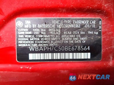 Zdjęcie 12 z 12 samochodu: 2011 BMW 328 I VIN:WBAPH7C50BE678564 - miniatura