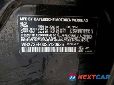 Zdjęcie 13 z 14 samochodu: 2025 BMW X1 XDRIVE28I VIN:WBX73EF00S5120836 - miniatura