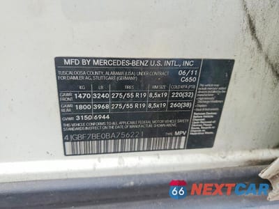 Zdjęcie 13 z 13 samochodu: 2011 MERCEDES-BENZ GL 450 4MATIC VIN:4JGBF7BE0BA756221 - miniatura