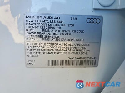 Zdjęcie 14 z 14 samochodu: 2025 AUDI Q5 PREMIUM PLUS 45 VIN:WA1EAAFY0S2056480 - miniatura