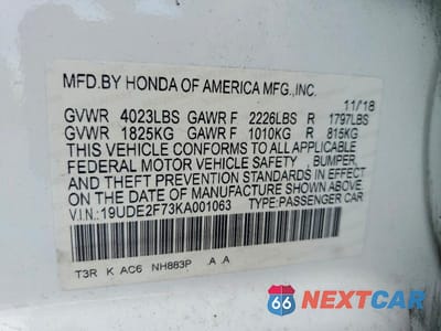 Zdjęcie 12 z 12 samochodu: 2019 ACURA ILX PREMIUM VIN:19UDE2F73KA001063 - miniatura