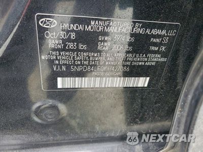 Zdjęcie 12 z 13 samochodu: 2019 HYUNDAI ELANTRA SEL VIN:5NPD84LF0KH427086 - miniatura