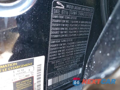 Zdjęcie 13 z 13 samochodu: 2017 JAGUAR F-PACE PRESTIGE VIN:SADCK2BV0HA071172 - miniatura