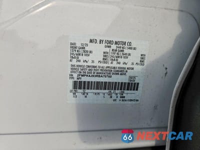 Zdjęcie 13 z 13 samochodu: 2024 FORD EDGE SEL VIN:2FMPK4J93RBA70760 - miniatura