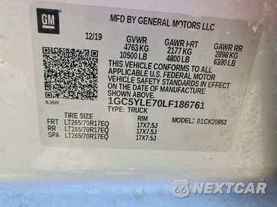 Zdjęcie 12 z 12 samochodu: 2020 CHEVROLET SILVERADO K2500 HEAVY DUTY VIN:1GC5YLE70LF186761 - miniatura
