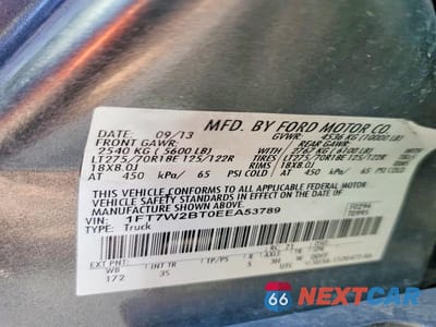 Zdjęcie 12 z 12 samochodu: 2014 FORD F250 SUPER DUTY VIN:1FT7W2BT0EEA53789 - miniatura