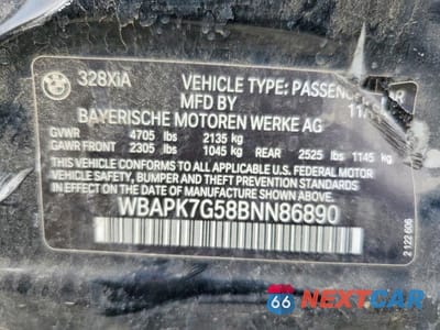 Zdjęcie 12 z 12 samochodu: 2011 BMW 328 XI VIN:WBAPK7G58BNN86890 - miniatura