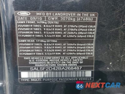 Zdjęcie 13 z 14 samochodu: 2011 LAND ROVER RANGE ROVER SPORT HSE VIN:SALSF2D42BA268487 - miniatura
