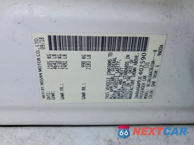 Zdjęcie 12 z 13 samochodu: 2018 NISSAN MAXIMA 3.5 SL VIN:1N4AA6AP9JC402590 - miniatura