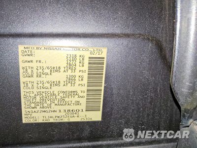 Zdjęcie 13 z 14 samochodu: 2017 NISSAN MURANO S VIN:5N1AZ2MG2HN138601 - miniatura