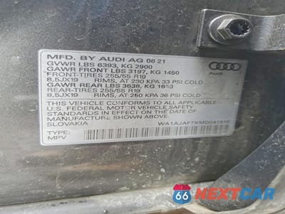 Zdjęcie 13 z 13 samochodu: 2021 AUDI Q7 PREMIUM VIN:WA1AJAF7XMD041918 - miniatura