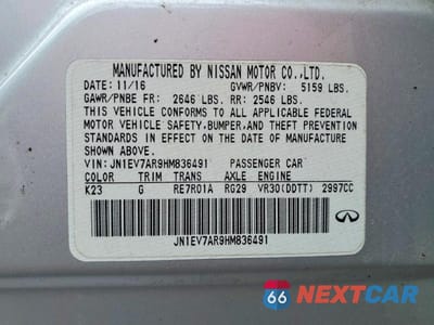Zdjęcie 12 z 12 samochodu: 2017 INFINITI Q50 PREMIUM VIN:JN1EV7AR9HM836491 - miniatura